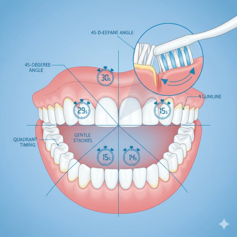How to Break Down Sticky Teeth Plaque using brushing