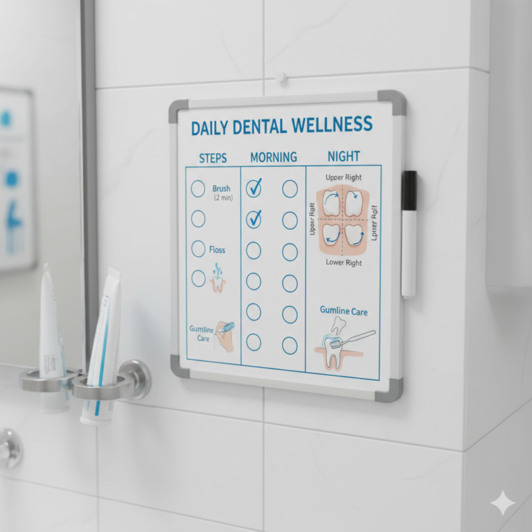 Daily Plaque Removal Checklist to improve brushing coverage