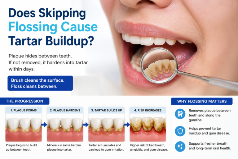 Does Skipping Flossing Cause Tartar Buildup