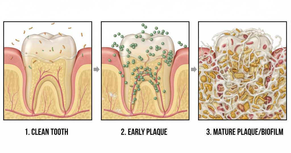 How Plaque Forms on Teeth Step by Step
