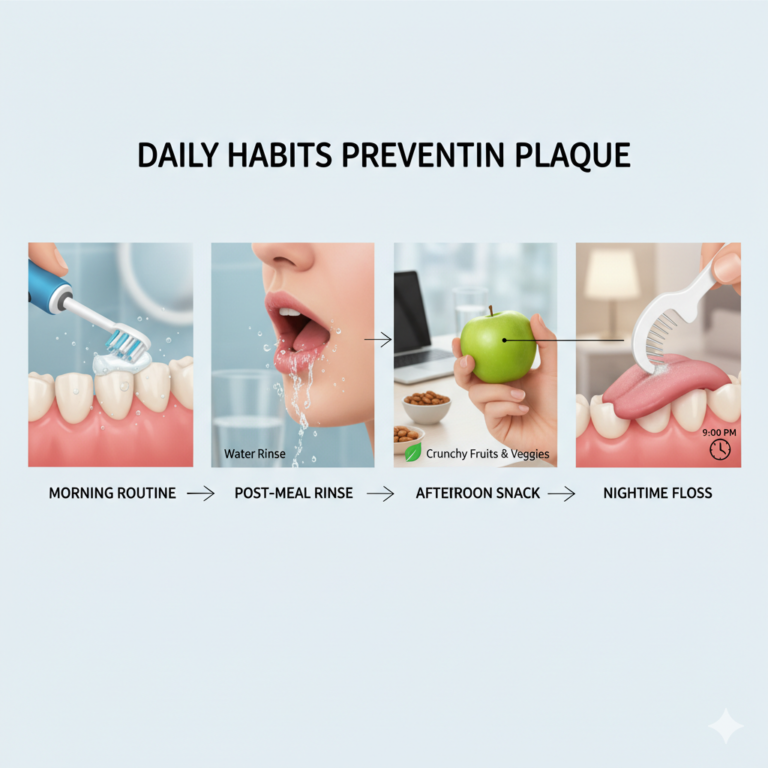 How to Keep Teeth Plaque Free All Day using meal habits