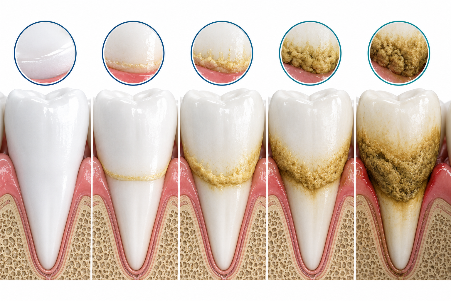 Plaque formation stages