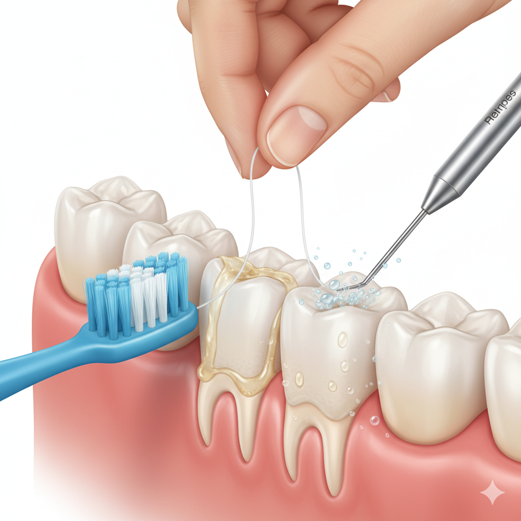 Safe At Home Plaque Removal Methods using brushing