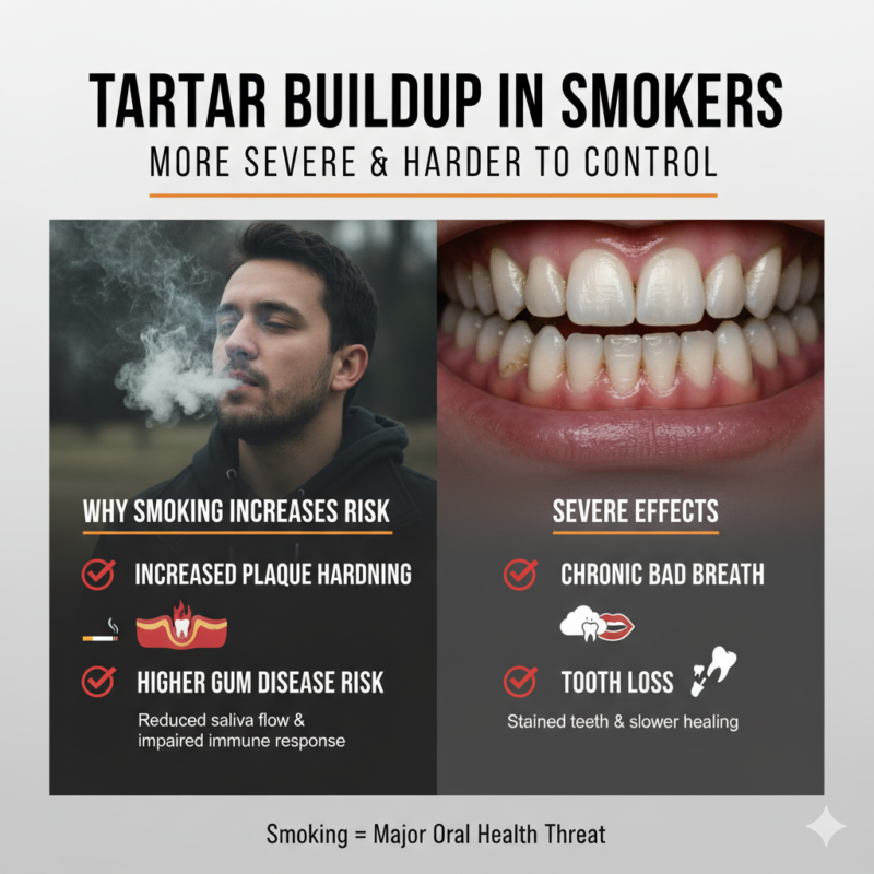Tartar Buildup in Smokers