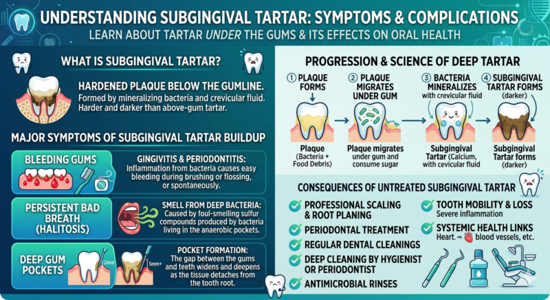 Tartar Under Gums Symptoms Explained include bleeding