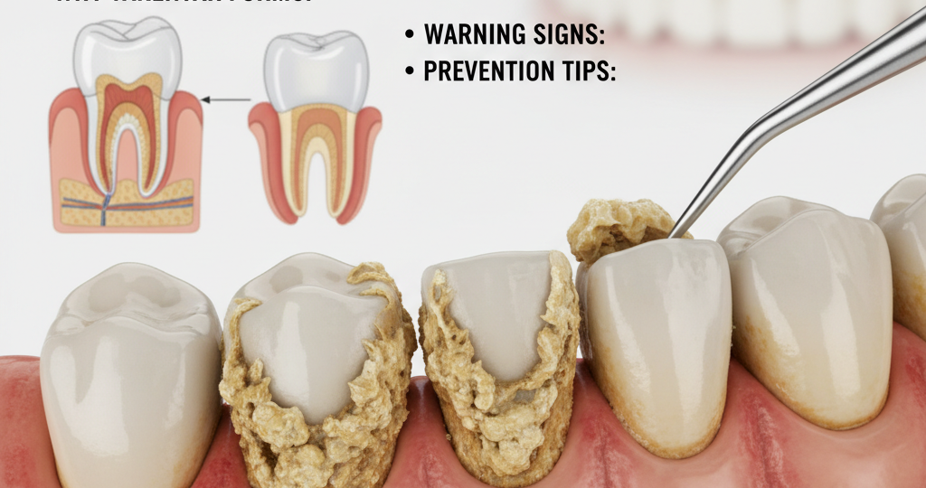 Tartar on Dental Crowns
