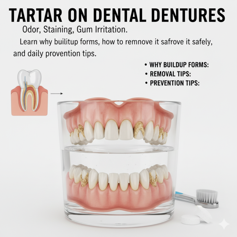 Tartar on dentures