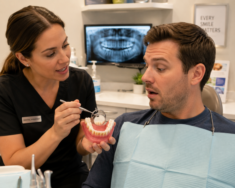 Why Tartar Build up Behind Lower Teeth 