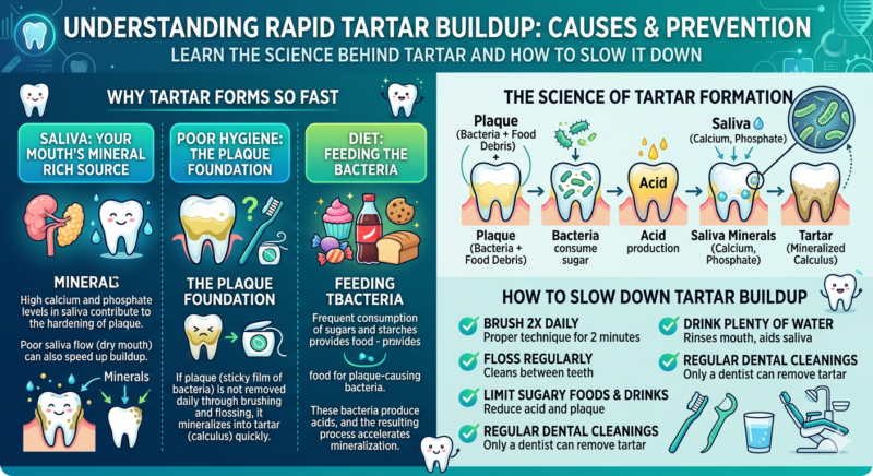 Why Tartar Forms So Fast depends on saliva,