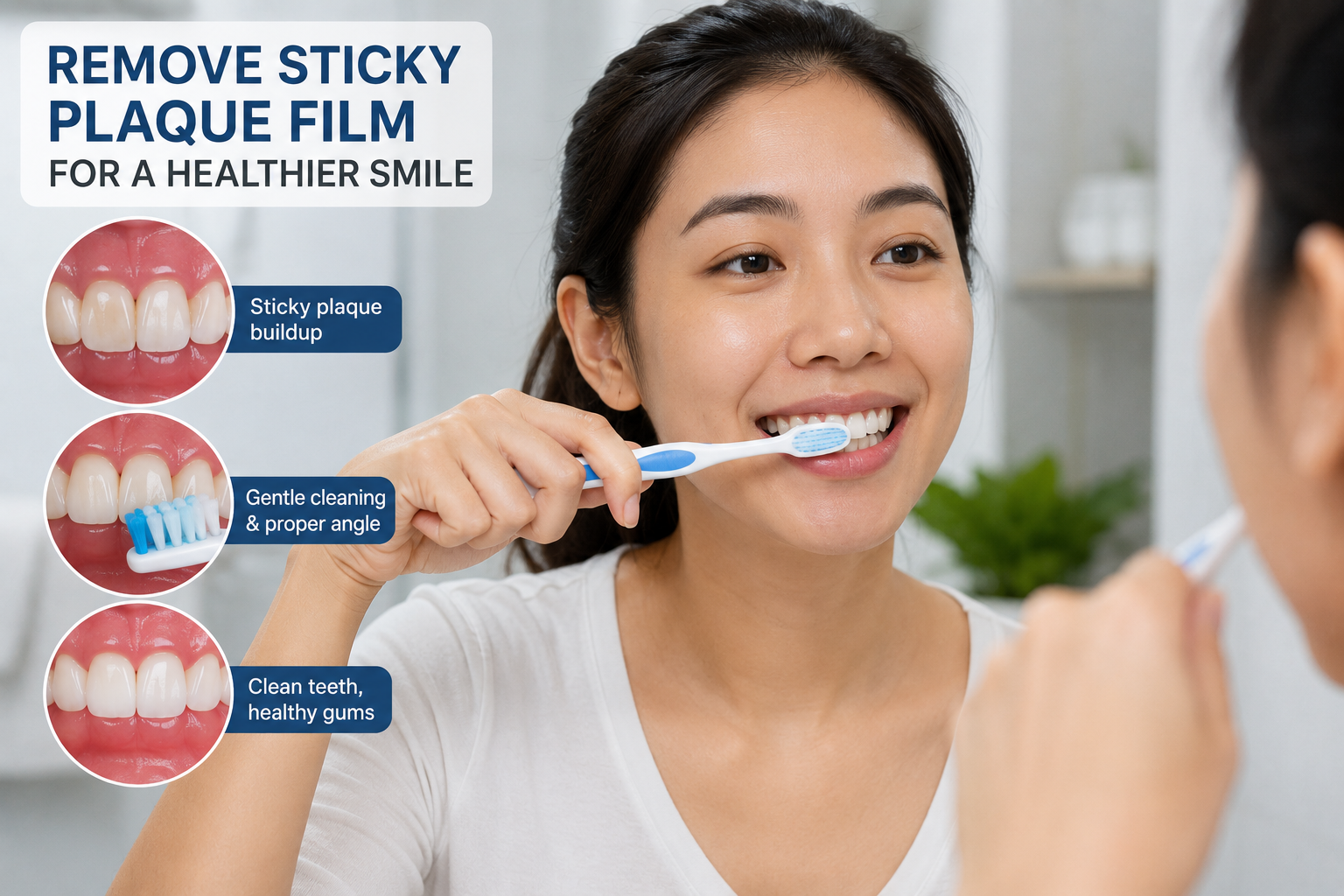 how to remove sticky plaque film from teeth