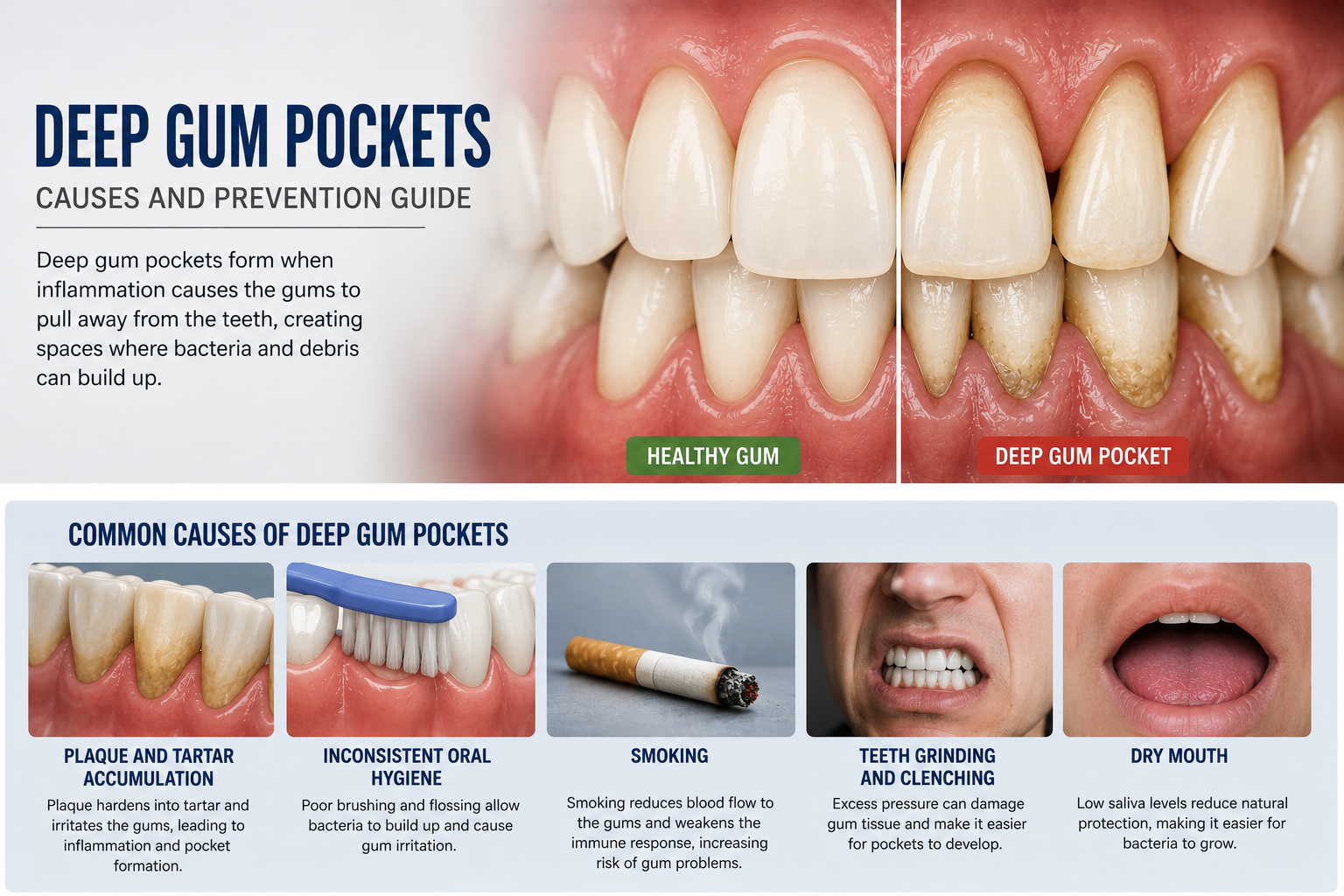 Deep Gum Pocket Causes