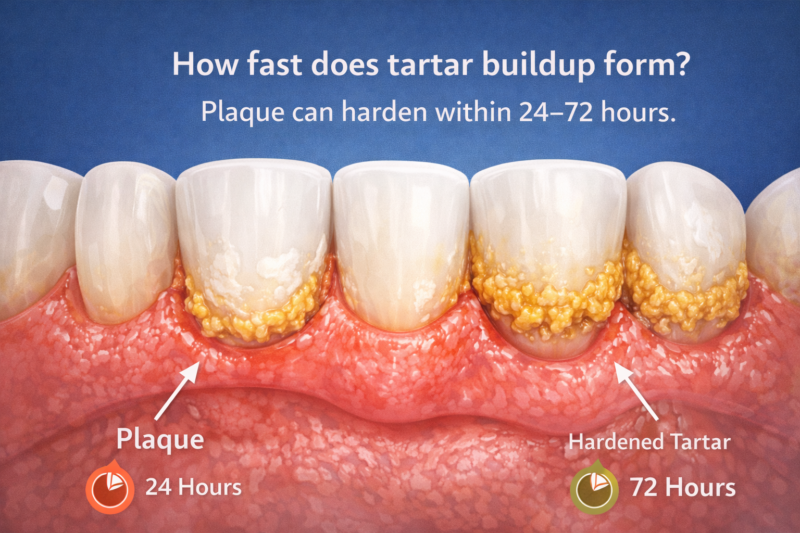 How fast does tartar buildup form
