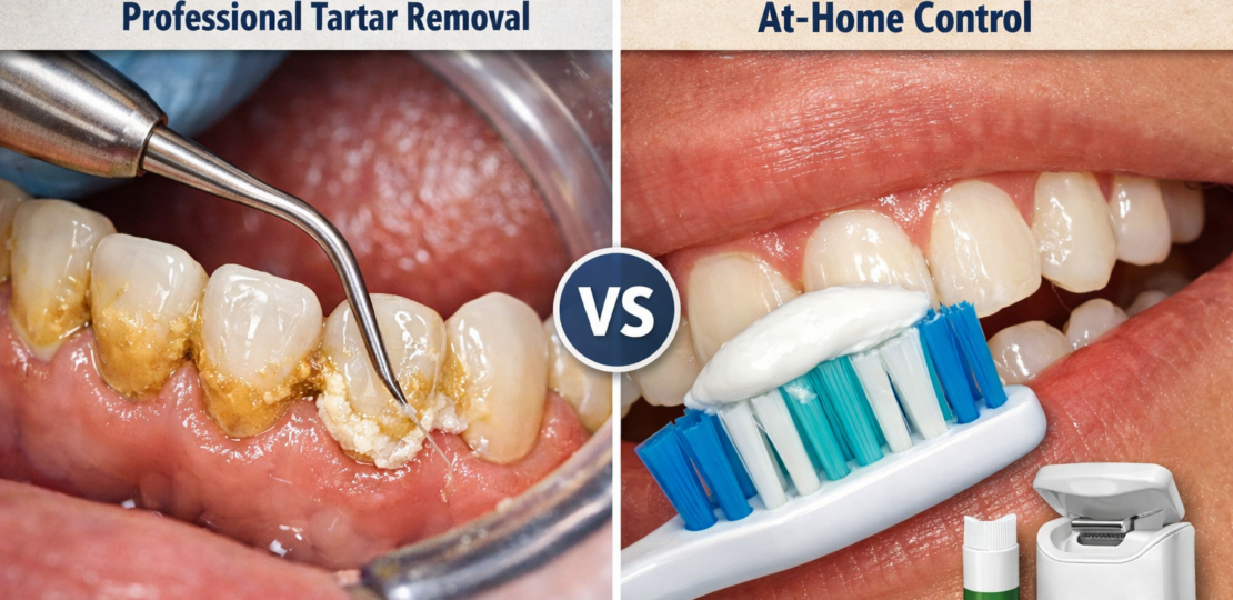 Professional Tartar Removal vs At-Home Control