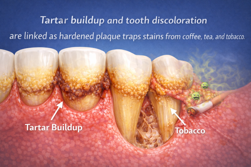 Tartar Buildup and Tooth Discoloration
