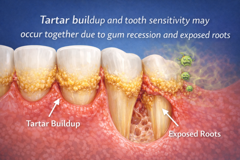 Tartar Buildup and Tooth Sensitivity.
