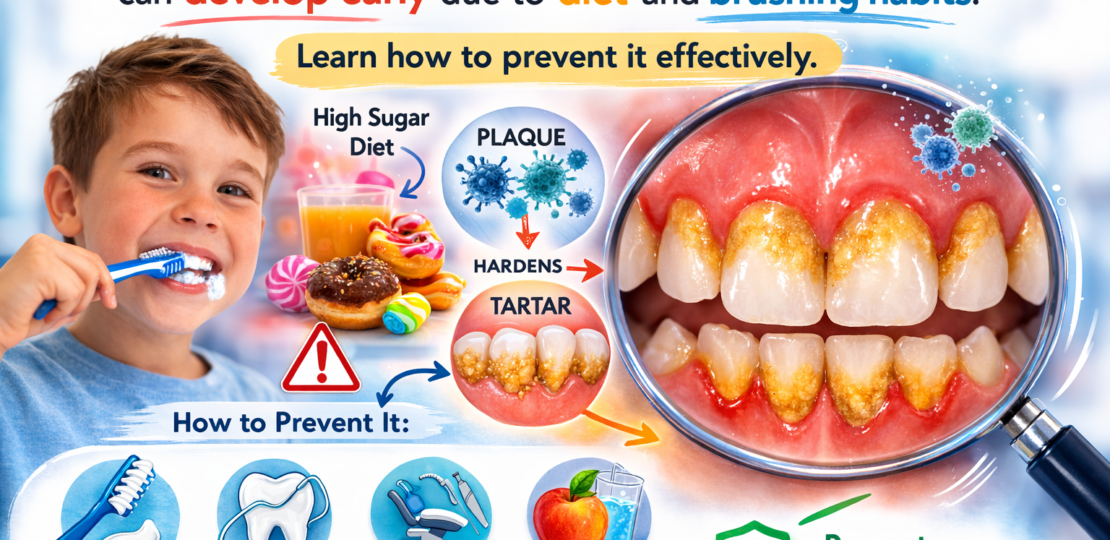Tartar buildup in children