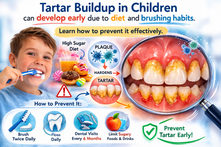 Tartar buildup in children