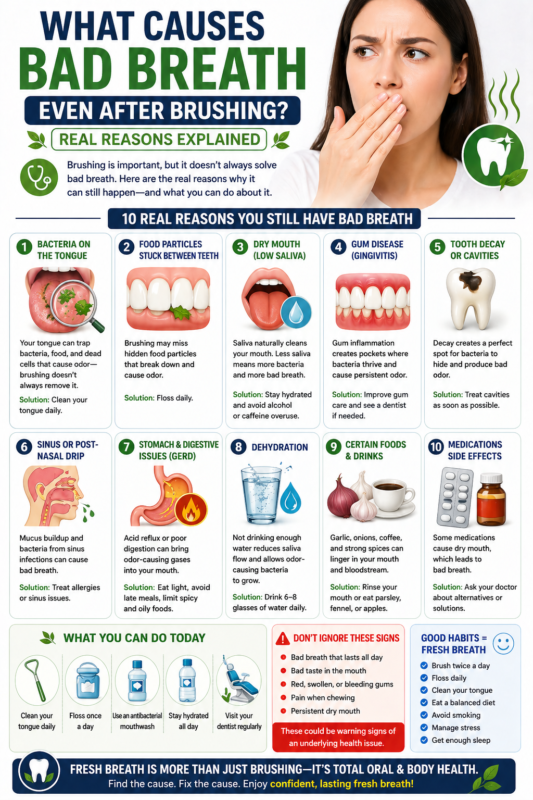 What Causes Bad Breath Even After Brushing
