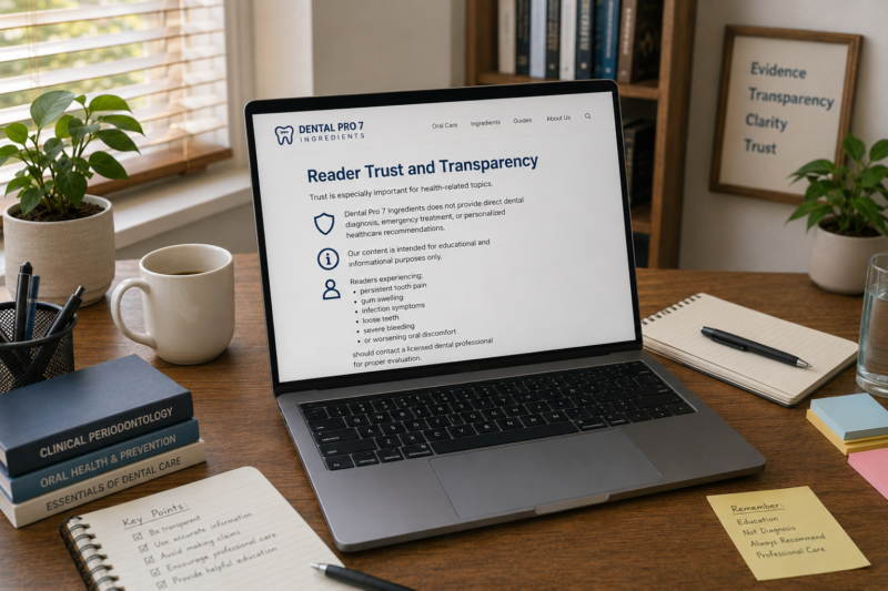 Dental Pro 7 Ingredients Editorial Policy